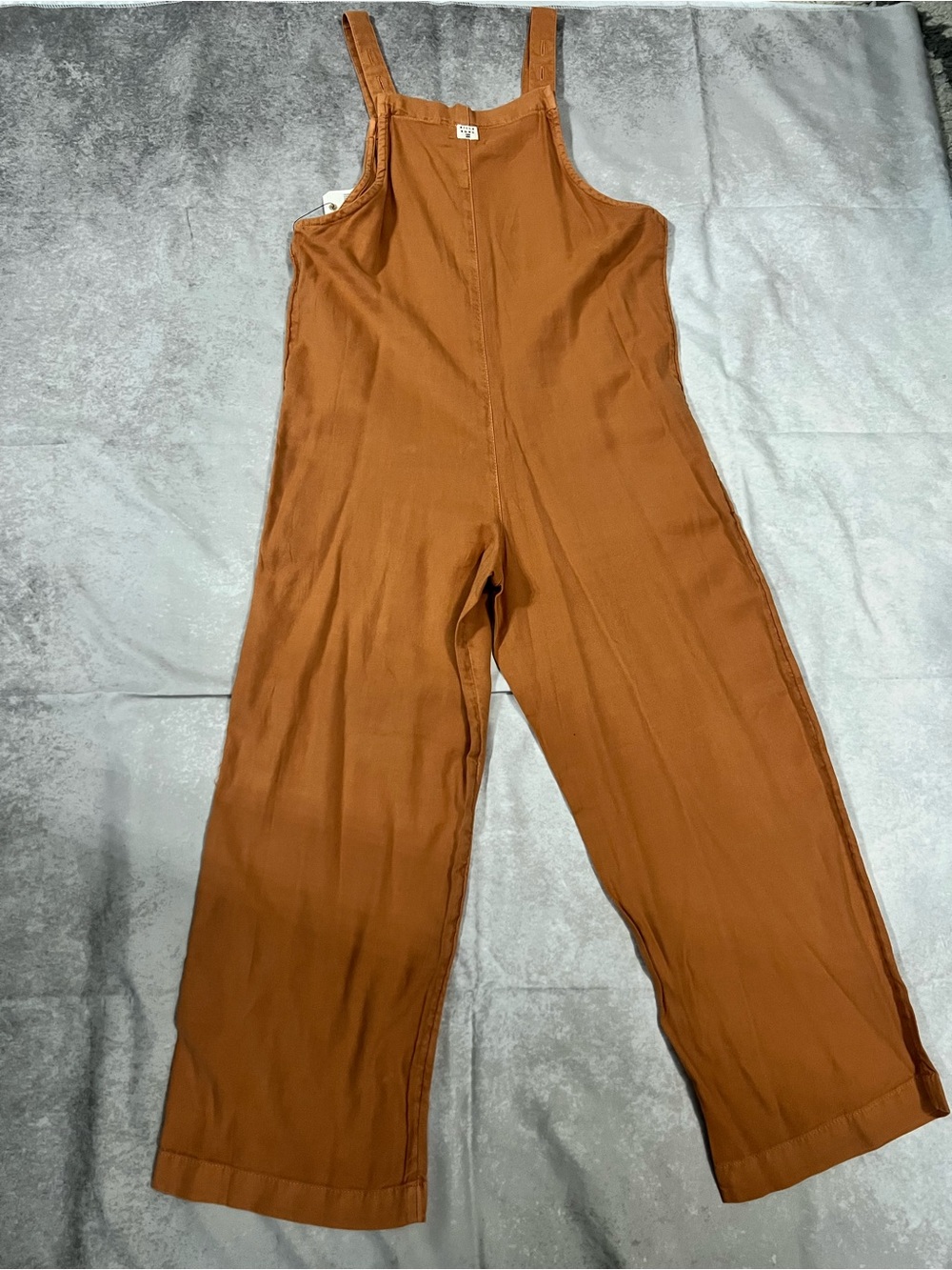 Billabong Rust Orange Button-Front Wide-Leg Jumpsuit - Picture 2 of 7
